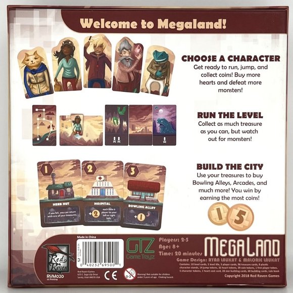 Megaland‎ Board Game By Red Raven Games - Picture 2 of 6
